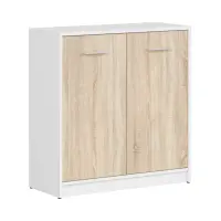Armario Nepo Plus 80 cm de dos puertas blanco/roble sonoma