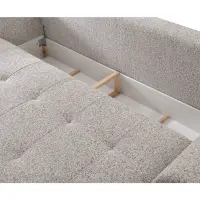 Sofá de tres plazas Royal IV convertible con arcón tejido trenzado beige