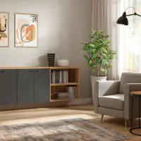 Armario System 64 con 2 puertas grafito