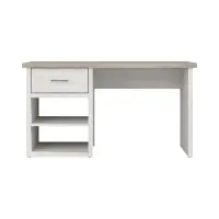 Escritorio Luca Juzi 141 cm con cajón y estantes alerce sibiu claro