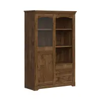 Vitrina Patras 103 cm con puertas y 2 cajones roble april