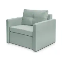 Sofá cama individual Bunio con arcón verde