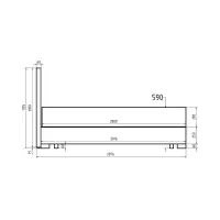 Континентальная кровать Reve 180x200 с ящиком розовая