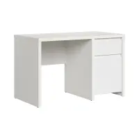 Escritorio Kaspian 120 cm con puerta y cajón blanco