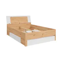 Кровать Saturn 140x200 с 3 ящиками дуб артизан/белый