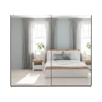 Armario de puertas correderas Tetrix 220 cm con espejo cachemira