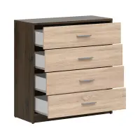 Cómoda Nepo Plus 80 cm con 4 cajones roble noble/roble sonoma