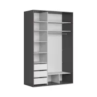 Armario corredero Flex 150 cm con espejo grafito