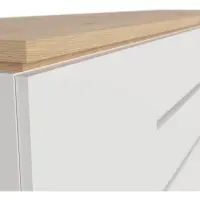 Cómoda Yamael 184 cm con 4 puertas y 2 cajones blanca