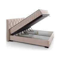 Cama continental Reve 180x200 con arcón beige