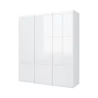 Armario de tres puertas Azteca Trio 180 cm blanco brillo