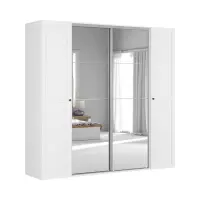 Armario modular Flex 250 cm corredero con puertas y espejo blanco