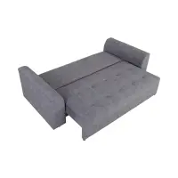 Sofá de tres plazas Royal IV convertible con arcón gris oscuro