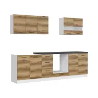 Кухонный комплект Junona Line 260 см дуб делано светлый со столешницей