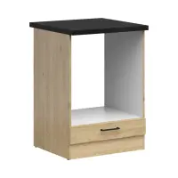 Mueble de cocina para horno empotrado Junona Line 60 cm roble bernstein con encimera