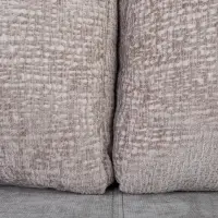 Sofá cama de tres plazas Sentila con arcón beige