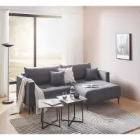Універсальний кутовий диван Ponty розкладний з нішею для білизни темно-сірий