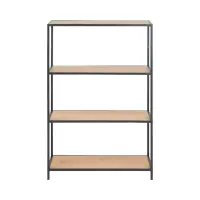 Estantería Seaford 77 cm con 3 estantes roble salvaje mate