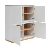 Armario Yamael 100 cm con 4 puertas blanco