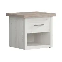 Mesita de noche Luca Juzi 51 cm con cajón alerce sibiu claro/roble sonoma oscuro