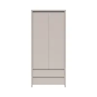 Armario de dos puertas Kaspian 90 cm con 2 cajones cachemira
