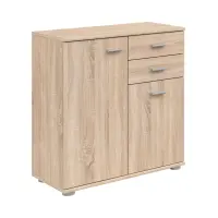 Cómoda Noeda 71 cm con 2 puertas y 2 cajones roble sonoma