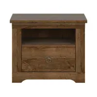 Mesita de noche Patras 58 cm con cajón roble april