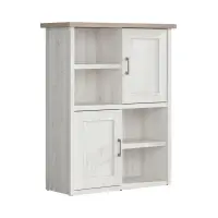 Estantería Luca Juzi 106 cm con 2 puertas y 4 estantes alerce sibiu claro