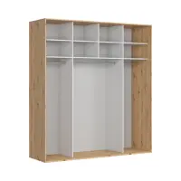 Armario de puertas correderas Flex 220 cm roble artisan/cachemira