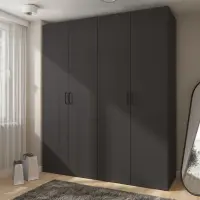 Armario modular Flex 200 cm con 4 puertas grafito