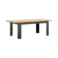 Mesa extensible Hesen 160/200x90 roble artisan/grafito