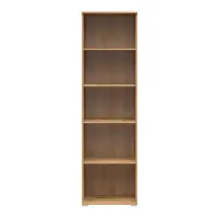 Estantería Zele 56 cm con 4 estantes roble wotan