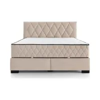 Cama continental Reve 180x200 con arcón beige