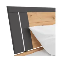 Cama Saturn 180x200 con 3 cajones roble artisan/grafito