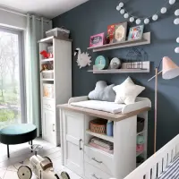 Cómoda Luca Baby 107 cm con puertas y 2 cajones alerce sibiu claro