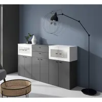 Комод System 64 с 2 ящиками графитовый