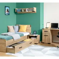 Escritorio Lara 117 cm con puerta y cajón fresno Belarus