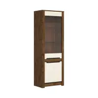 Vitrina Ruso 69 cm con 2 puertas roble april/brillo perlado