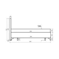 Cama continental Joy 180x200 con contenedores beige claro