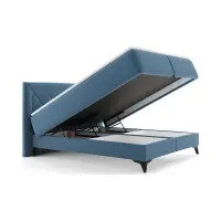 Cama continental Zalea 160x200 con arcón azul