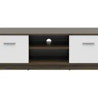 Mueble RTV Nepo Plus 138 cm con 2 puertas y estante roble noble/blanco