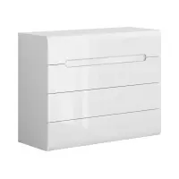 Cómoda Azteca Trio 105 cm con 4 cajones blanco brillo