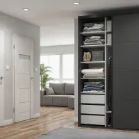 Armario de puertas correderas Flex 150 cm grafito