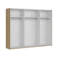 Armario de puertas correderas Glamour 270 cm cachemira/roble mauvella