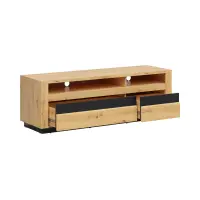 Mueble RTV Ostia 161 cm con 2 cajones y un estante roble artisan