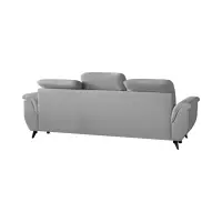 Sofá de tres plazas Doria convertible de terciopelo gris