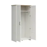 Armario de dos puertas Loksa 101 cm pino andersen blanco/roble grandson