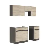 Conjunto de cocina Junona Line 170 cm roble sonoma sin encimera