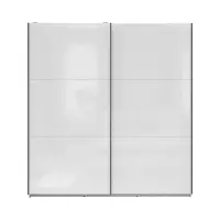 Armario de puertas correderas Tetrix 183 cm blanco brillo