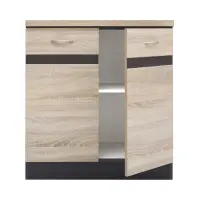 Mueble de cocina bajo Junona Line 80 cm de dos puertas roble sonoma con encimera